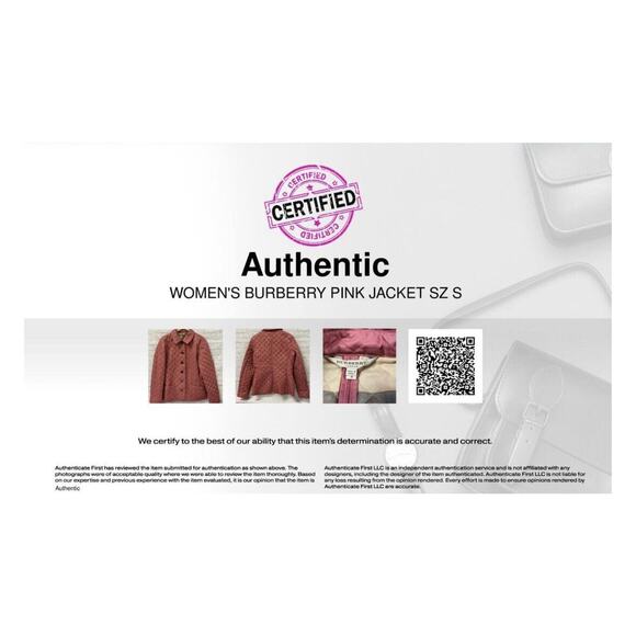 Authentic Burberry Brit Copford Diamond Quilted Jacket Light Crimson Size Small - Picture 12 of 12